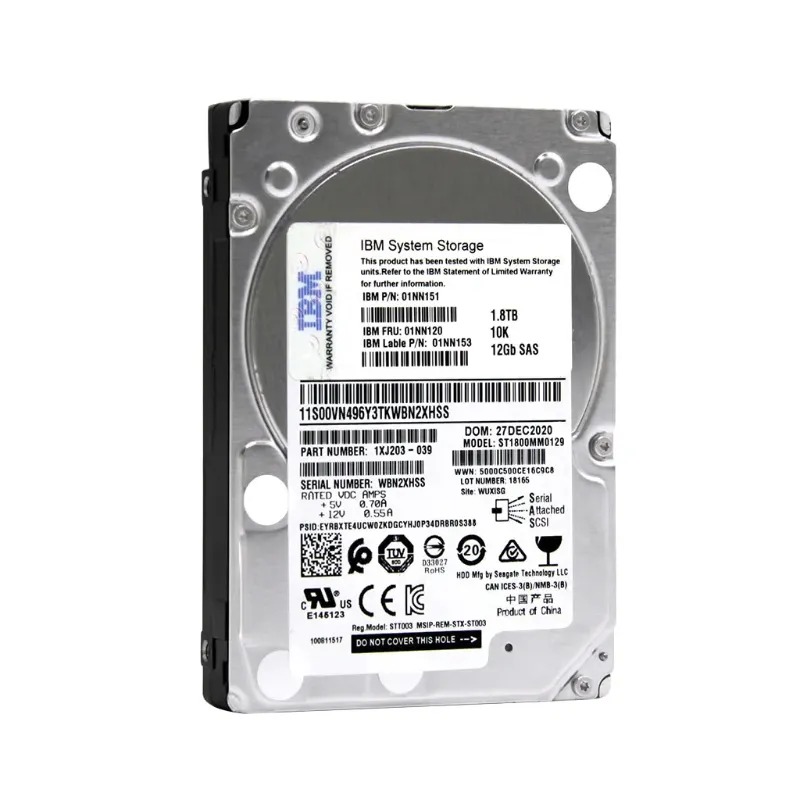 01NN120 - Lenovo 1.8TB 10000RPM SAS 12Gb/s 2.5-in Hard Drive